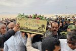 استقبال از پیکر دو شهید دوران دفاع مقدس در لامرد