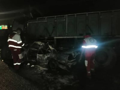 یک کشته و ۲ مصدوم در تصادف جاده کازرون