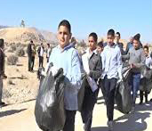 پاکسازی طبیعت به همت دانش آموزان قره بلاغی