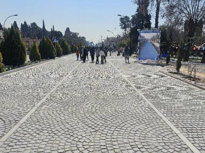 افتتاح سنگ فرش محور حافظیه