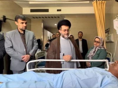 عیادت رئیس دادگستری فارس از مصدومان حادثه انفجار بندرعباس در بیمارستان شهید رجایی شیراز