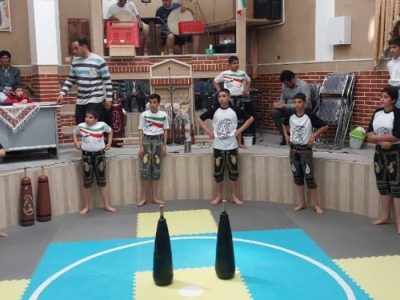 صدای ضرب زورخانه در بازار کهنه شهر آباده