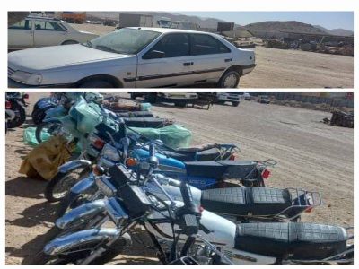 توقیف خودرو و موتورسیکلت‌های متخلف در آباده