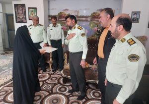 دیدار فرمانده انتظامی شهرستان استهبان با خانواده شهید خانعلی پور