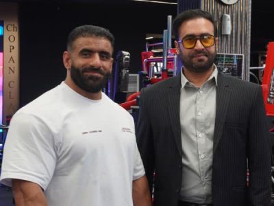 دیدار صمیمانه هادی چوپان با مدیر روابط عمومی انجمن کورن‌هول ایران