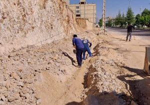 بازسازی شبکه آبرسانی شهر سپیدان، همزمان با طرح پیاده‌روسازی شهرداری