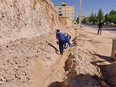 بازسازی شبکه آبرسانی شهر سپیدان، همزمان با طرح پیاده‌روسازی شهرداری