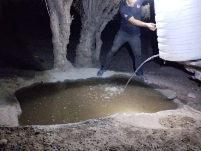 روستای پیرغیب زاخرویه پیشگام در ساخت آبشخور حیات وحش در شهرستان قیروکارزین