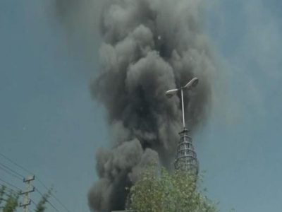 آتش سوزی در یکی از صنایع نظامی در شیراز