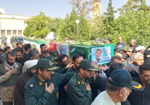 استقبال از پیکر مطهر شهیدان حمله رژیم صهیونیستی در اقلید