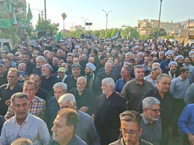 تشییع پیکر شهید سرلشکر فضل‌الله نوذری در کازرون