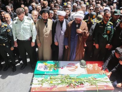 تشییع  و خاکسپاری پیکر مطهر سردار سرتیپ شهید حاج حسین نیکویی و شهید حسن صالحی در شهرستان اقلید