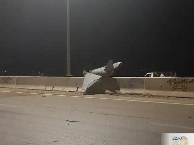 منهدم شدن پهپادی که در حال فیلمبرداری از مراسم شب اول ماه محرم در دزفول بود