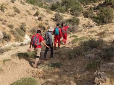 نجات فرد گرفتار در ارتفاعات سپیدان