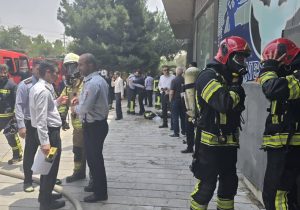 مهار آتش‌سوزی یک باشگاه ورزشی در شیراز