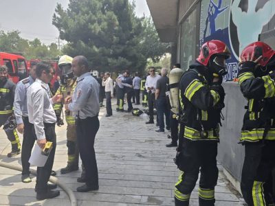 مهار آتش‌سوزی یک باشگاه ورزشی در شیراز