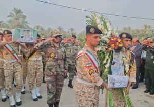 تشییع پیکر مطهر جانباز شهید سرهنگ محمدرضا دهقانی در شهرستان کازرون