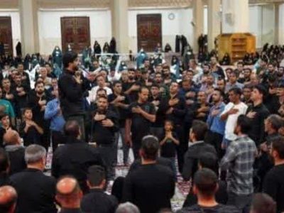 عزاداری عاشقان سید الشهداء، در حرم مطهر حضرت احمدبن موسی الکاظم (ع)