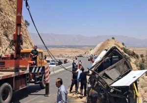 اعلام علت واژگونی مرگبار اتوبوس در جاده فیروزآباد – کوار