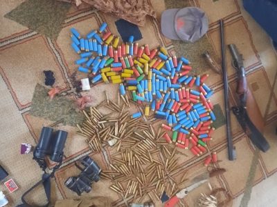 کشف مهمات، گوشت شکار و سلاح غیرمجاز از مخفیگاه شکارچی متخلف در کوه هوا لامرد