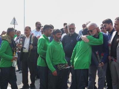 کاروان موکب حضرت احمدبن موسی شاهچراغ(ع) شهرداری شیراز؛ طلایه‌دار خدمت و همدلی در راهپیمایی عظیم اربعین حسینی