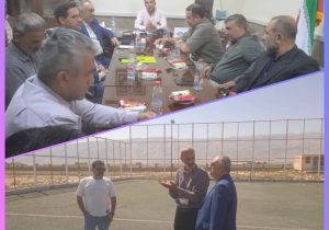 بازدید رئیس اداره ورزش و جوانان شهرستان شیراز و هیئت همراه از اماکن و فضاهای ورزشی بخش سیاخ دارنگون شهرستان شیراز