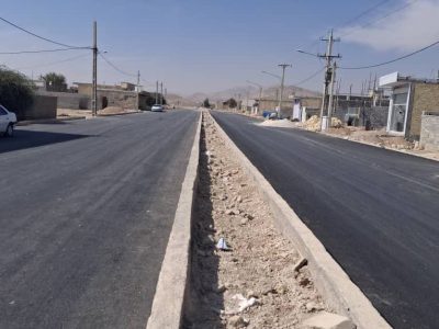 اجرای ۱۳ هزار متر مربع آسفالت و بهسازی در روستای تربر جعفری شیراز