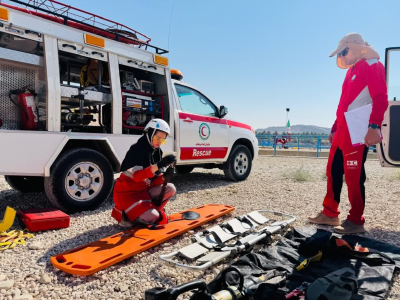 برگزاری مسابقات تخصصی امداد و نجات در قیر و کارزین