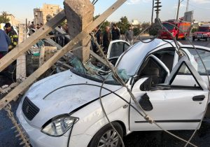 مصدوم در پی سانحه شدید رانندگی در کمربندی شیراز(پل امام حسن مجتبی)