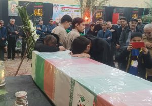 برگزاری مراسم تشییع جانباز شهید غلامعلی کواری در سعادت شهر