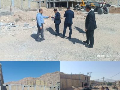 بازدید رئیس حوزه بانک‌های صادرات کازرون و فراشبند از طرح های نهضت ملی مسکن در فراشبند