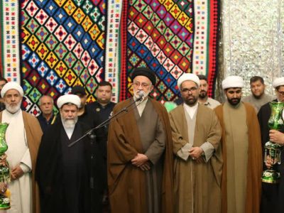 غبارروبی حرم مطهر حضرت سید علاءالدین حسین(ع) در آستانه ماه مبارک رمضان