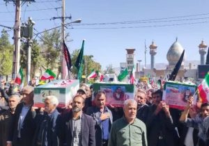 حضور رئیس سازمان امور عشایر ایران در مراسم تشییع و خاکسپاری شهدای گرانقدر و معزز عشایری در فارس