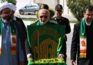 استقبال ازخادمان بارگاه حضرت ثامن الحجج در نی‌ریز